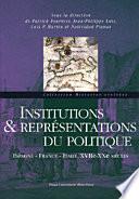 Institutions & représentations du politique