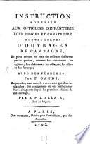 Instruction addressée aux officiers d'infanterie