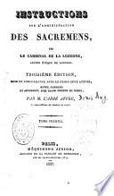 Instruction sur l'administration des sacremens