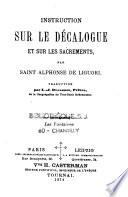 Instruction sur le décalogue et sur les sacrements
