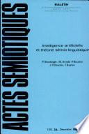 Intelligence Artificielle Et Theorie Semio-linguistique