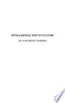 INTELLIGENCE TEST ET CULTURE