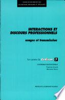 Interactions et discours professionnels
