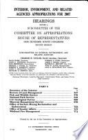 Interior, Environment, and Related Agencies Appropriations for 2007