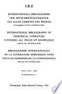 International bibliography of periodical literature covering all fields of knowledge