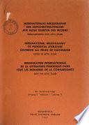 International bibliography of periodical literature covering all fields of knowledge