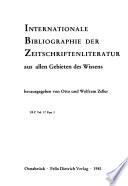 International bibliography of periodical literature covering all fields of knowledge