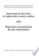 International directory of eighteenth-century studies 1987