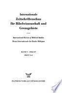 International review of Biblical studies