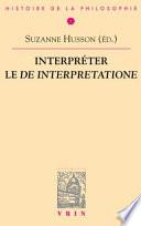 Interpréter le De interpretatione