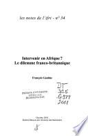 Intervenir en Afrique?