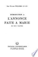 Introduction à L'annonce faite à Marie