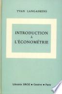 Introduction à l'économétrie
