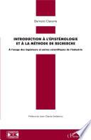 Introduction à l'épistémologie et à la méthode de recherche