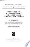 Introduction à l'ethnographie du Congo belge et du Rwanda-Burundi