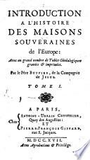 Introduction A L'Histoire Des Maisons Souveraines de l'Europe