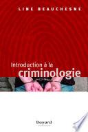 Introduction à la criminologie