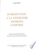 Introduction à la géographie générale comparée