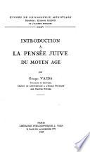 Introduction à la pensée juive du Moyen Âge