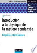 Introduction à la physique de la matière condensée