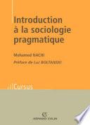 Introduction à la sociologie pragmatique