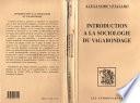 INTRODUCTION A UNE SOCIOLOGIE DU VAGABONDAGE