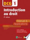 Introduction au Droit - DCG 1 - Manuel et applications