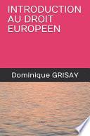 Introduction Au Droit Europeen