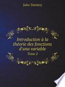 Introduction ? la th?orie des fonctions d'una variable