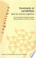 Invariants et variabilités dans les sciences cognitives