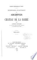 Inventaire analytique des archives du château de La Bare