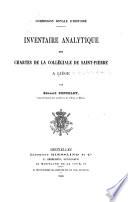 Inventaire analytique des chartes de la Collégiale de Saint-Pierre à Liége
