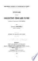 ... Inventaire de la Collection Edouard Favre ... 1914. (Archive de la maison d'Altamira)