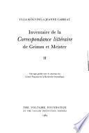 Inventaire de la Correspondance littéraire de Grimm et Meister