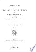 Inventaire des archives dauphinoises de M. Henry Morin-Pons