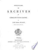 Inventaire des archives de Châlon-sur Saône