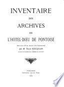 Inventaire des archives de l'Hôtel-Dieu de Pontoise