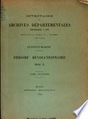 Inventaire des Archives départementales postérieures à 1789, Seine-et-Marne