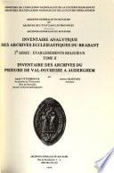 Inventaire des archives du prieuré de Val-Duchesse à Auderghem
