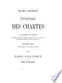Inventaire des chartes: Table analitique (1883-1885)