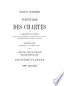 Inventaire des chartes: Table analitique