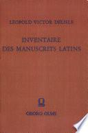 Inventaire des manuscrits latins