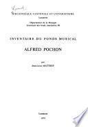 Inventaire du Fonds musical Alfred Pochon