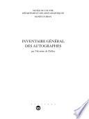 Inventaire général des autographes