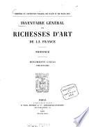 Inventaire general des richesses d'art de la France