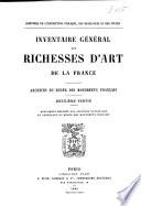 Inventaire general des richesses d'art de la France