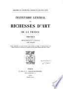 Inventaire général des richesses d'art de la France