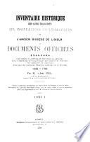 Inventaire historique des actes transcrits aux insinuations ecclésiastiques de l'ancien diocèse de Lisieux