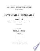 Inventaire sommaire de la série 2 F