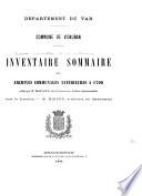 Inventaire sommaire des archives communales ...